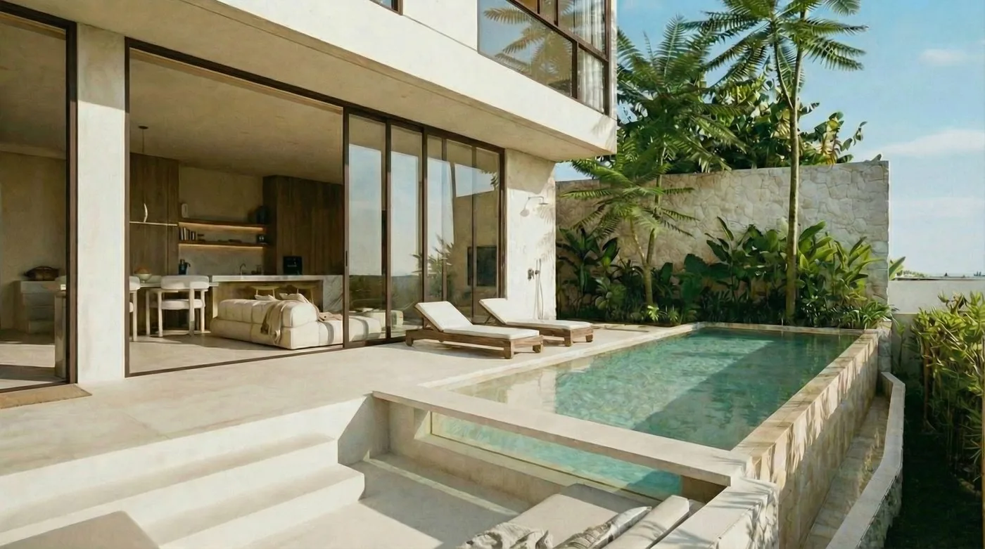 Auraya villa exterior with private pool